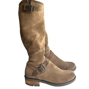 La Canadienne Carson Tall Suede Waterproof Boots Brown Women 9M New Retail $830